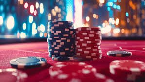 Pengguna menikmati hiburan casino live streaming dengan grafis neon yang cerah